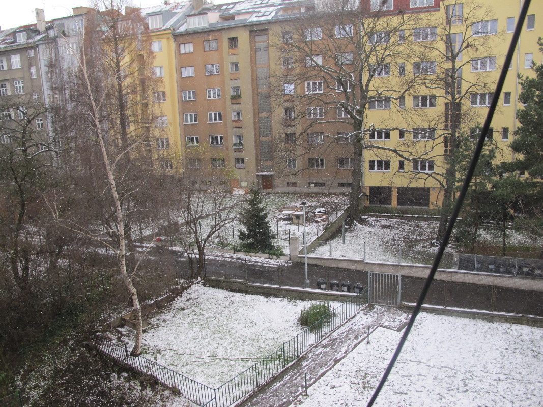 Primera nevada, vista desde mi casa